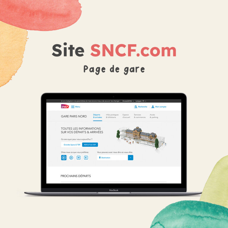 Site SNCF.com : page de gare