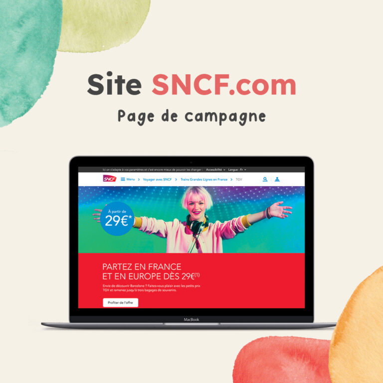 Site SNCF.com : page de campagne